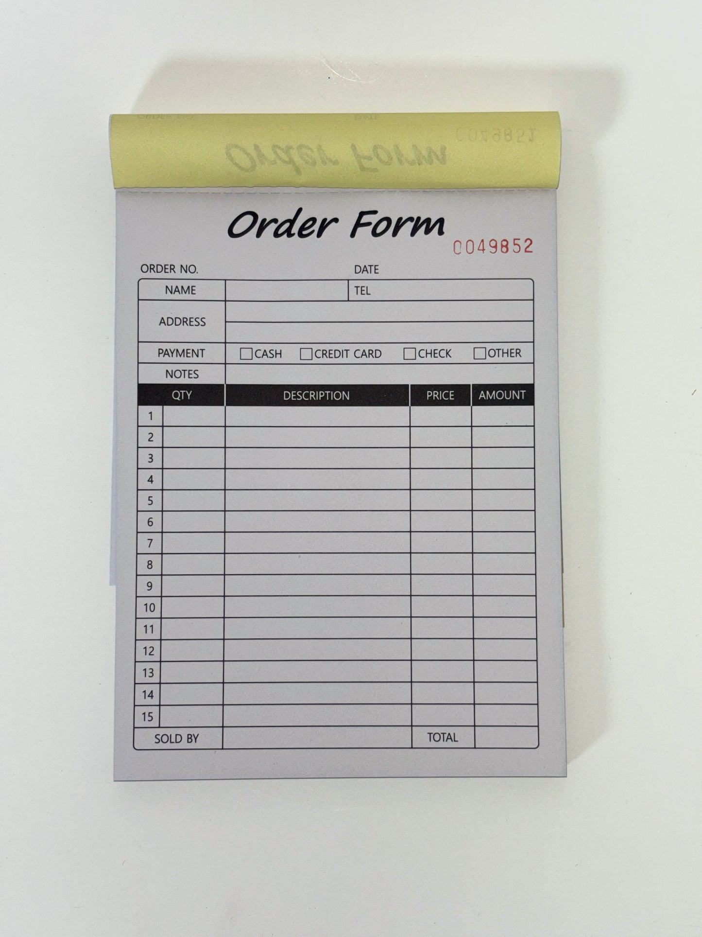 Order Notepad *